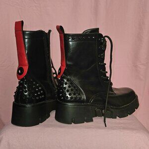 Angels Rock Platform Grunge Black Unisex Ankle Boots